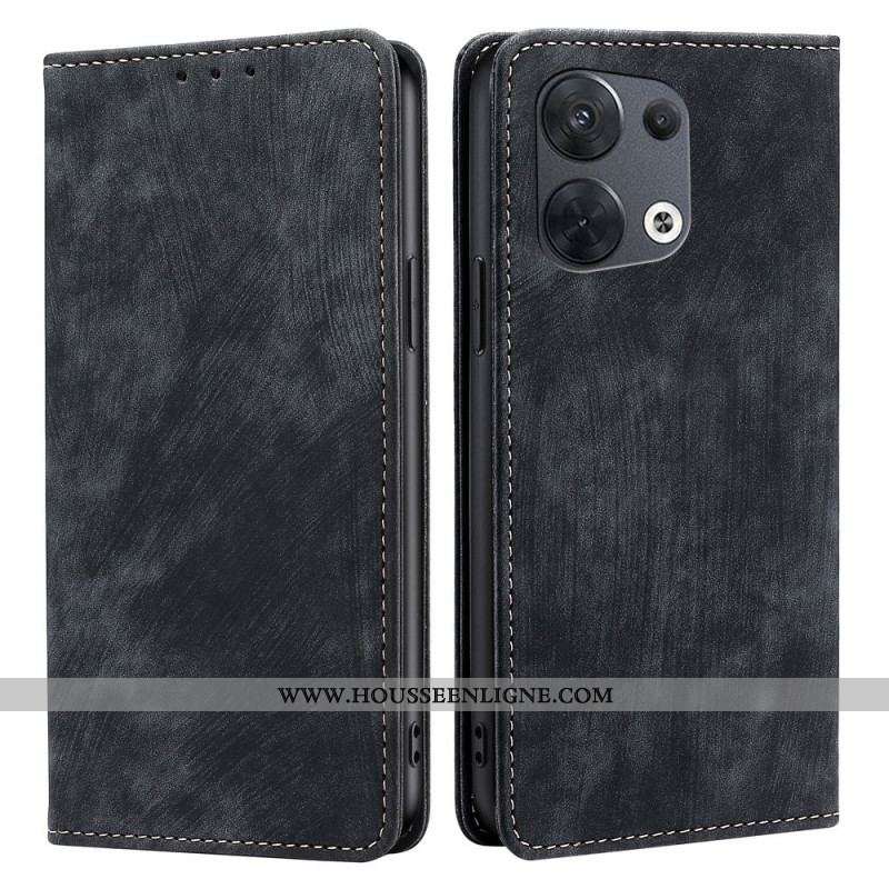 Flip Cover Oppo Reno 8 Simili Cuir Stylisé