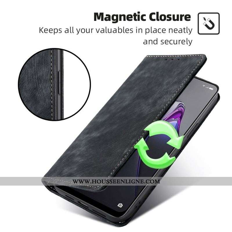 Flip Cover Oppo Reno 8 Simili Cuir Stylisé