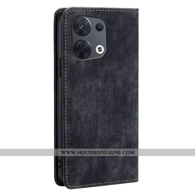 Flip Cover Oppo Reno 8 Simili Cuir Stylisé