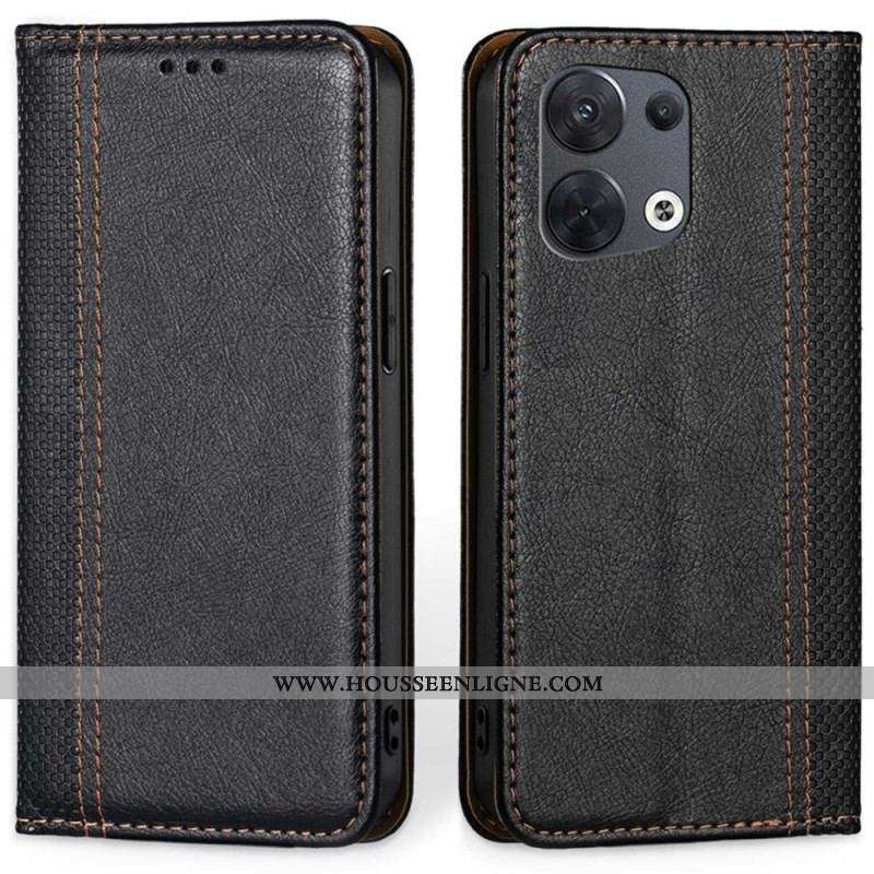 Flip Cover Oppo Reno 8 Simili Cuir Vintage