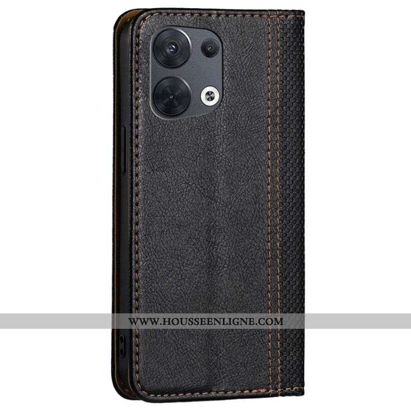 Flip Cover Oppo Reno 8 Simili Cuir Vintage
