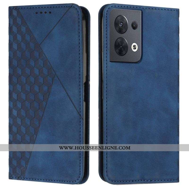 Flip Cover Oppo Reno 8 Style Cubique