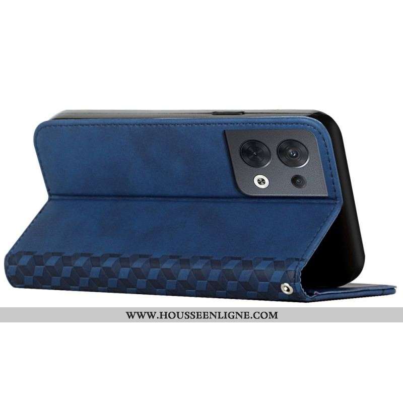 Flip Cover Oppo Reno 8 Style Cubique
