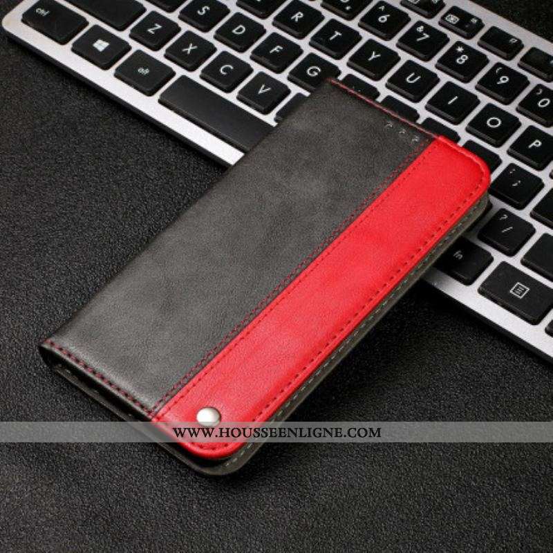 Flip Cover Samsung Galaxy A12 / M12 Bicolore Effet Cuir