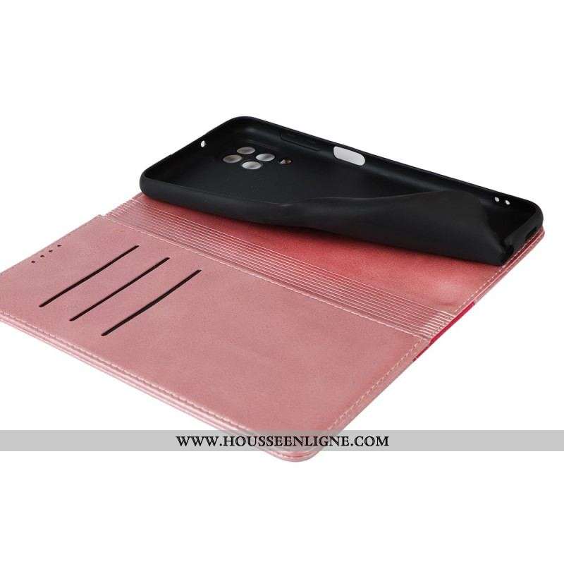 Flip Cover Samsung Galaxy A12 / M12 Bicolore Style Cuir