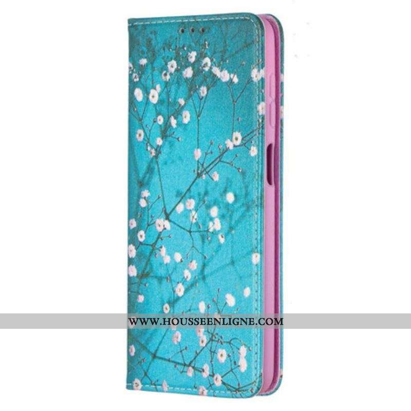 Flip Cover Samsung Galaxy A12 / M12 Branches Fleuries