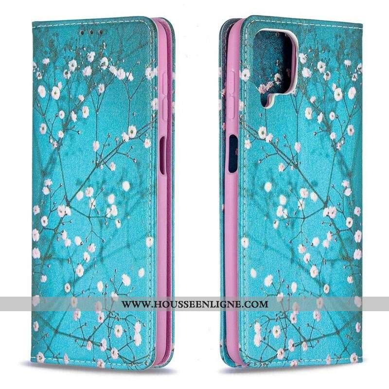 Flip Cover Samsung Galaxy A12 / M12 Branches Fleuries