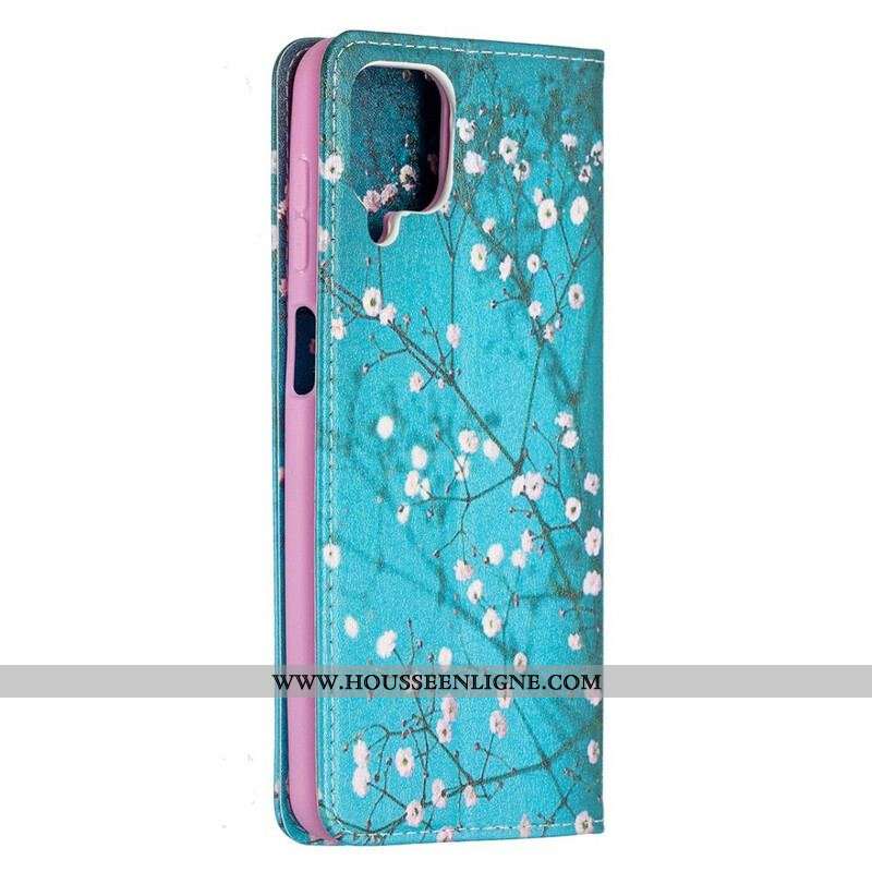 Flip Cover Samsung Galaxy A12 / M12 Branches Fleuries