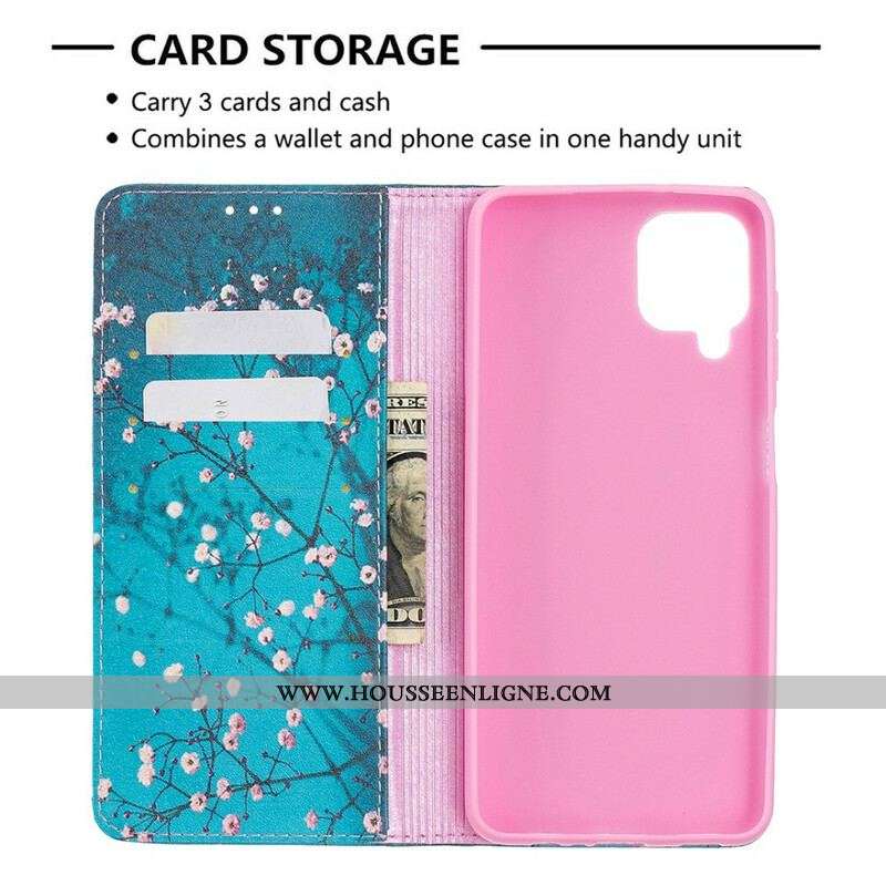 Flip Cover Samsung Galaxy A12 / M12 Branches Fleuries