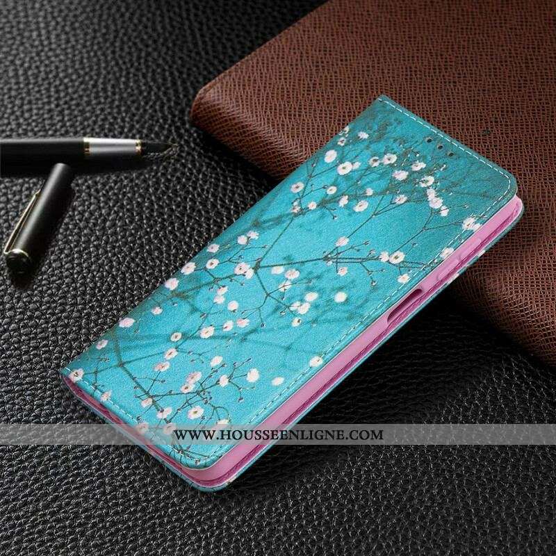 Flip Cover Samsung Galaxy A12 / M12 Branches Fleuries