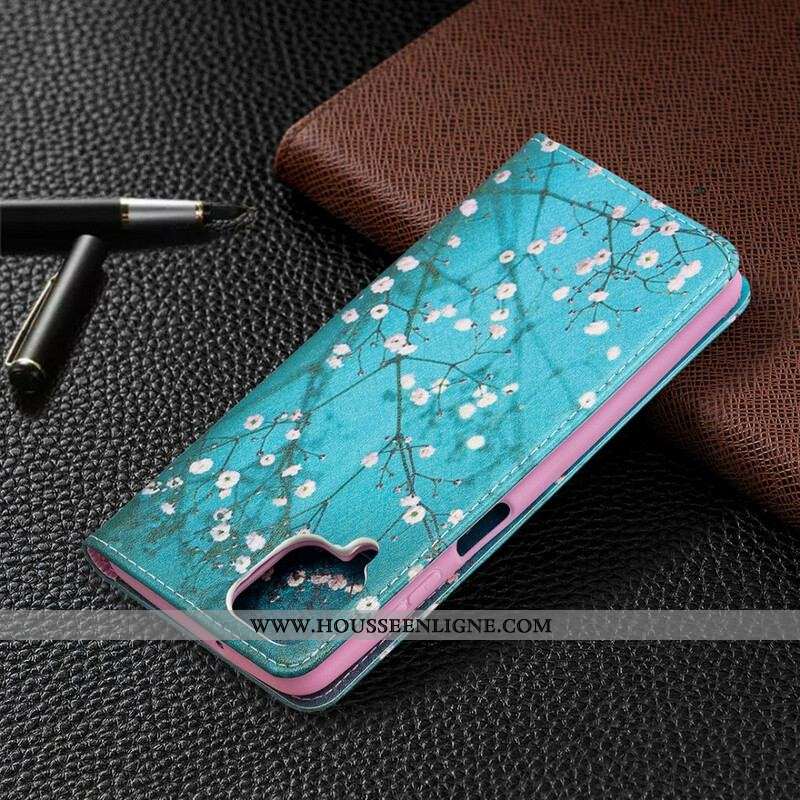 Flip Cover Samsung Galaxy A12 / M12 Branches Fleuries