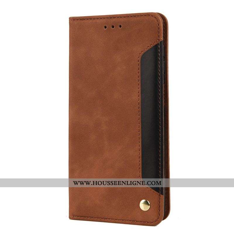 Flip Cover Samsung Galaxy A12 / M12 Effet Cuir Business Bicolore