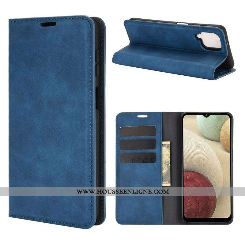 Flip Cover Samsung Galaxy A12 / M12 Effet Cuir Douceur