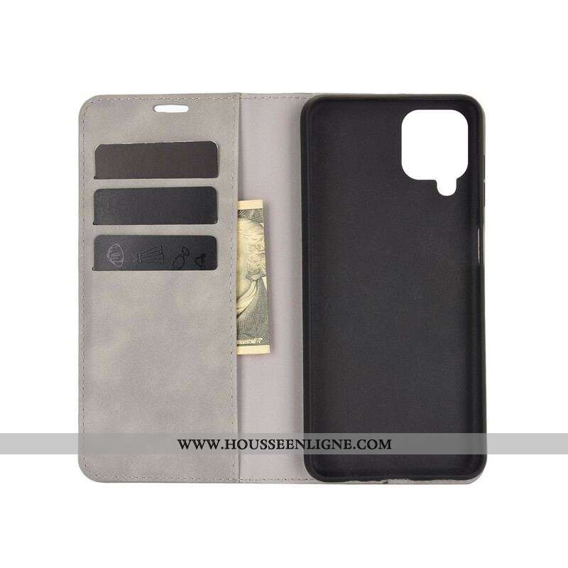 Flip Cover Samsung Galaxy A12 / M12 Effet Cuir Douceur