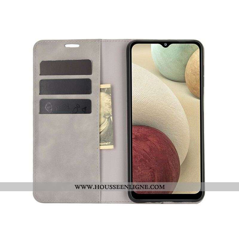 Flip Cover Samsung Galaxy A12 / M12 Effet Cuir Douceur
