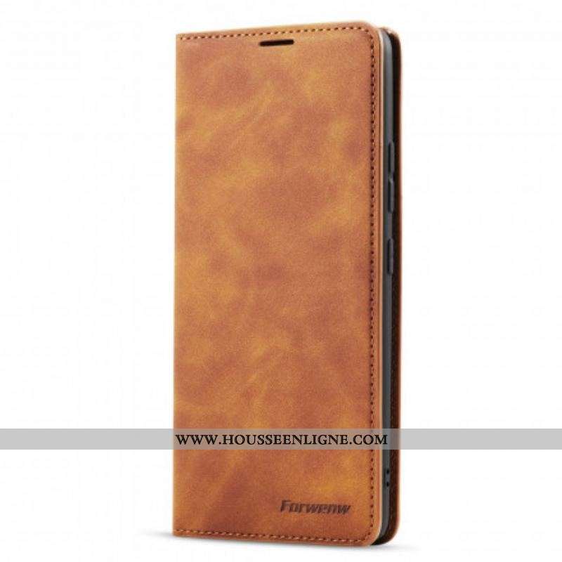 Flip Cover Samsung Galaxy A12 / M12 Effet Cuir FORWENW
