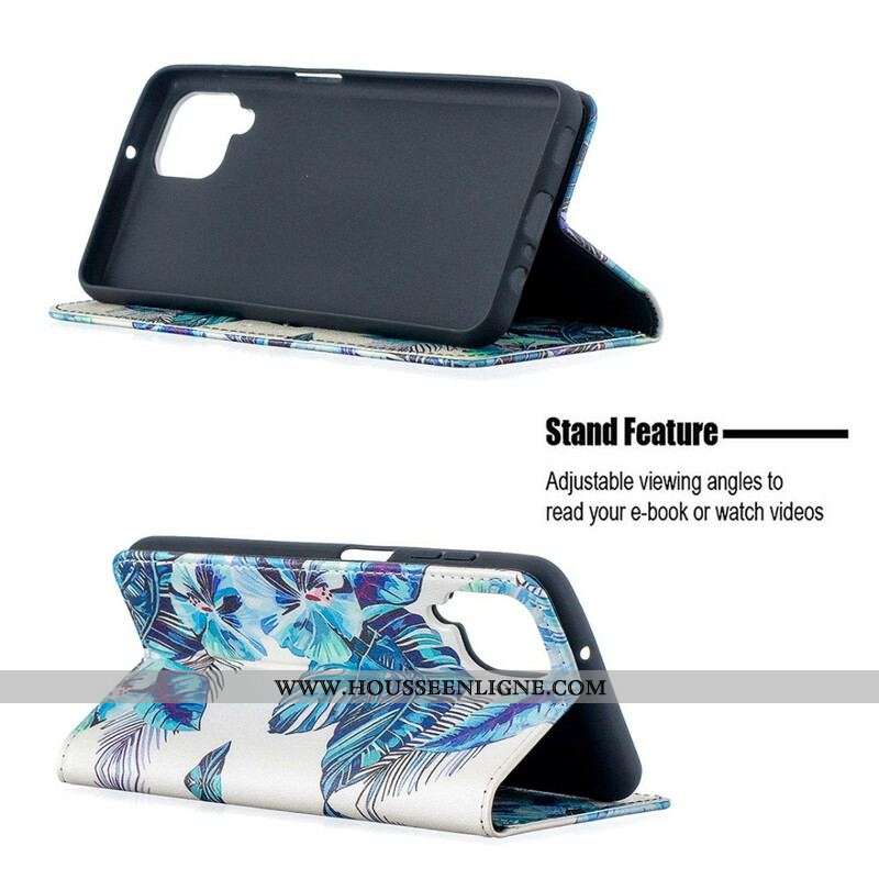Flip Cover Samsung Galaxy A12 / M12 Feuilles