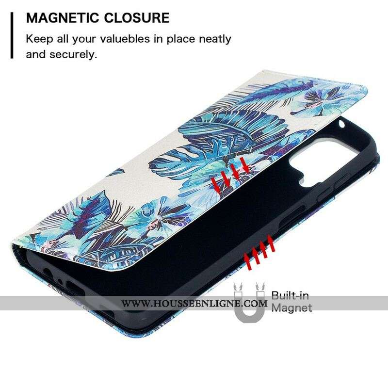 Flip Cover Samsung Galaxy A12 / M12 Feuilles