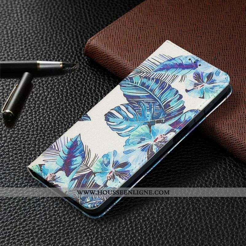 Flip Cover Samsung Galaxy A12 / M12 Feuilles