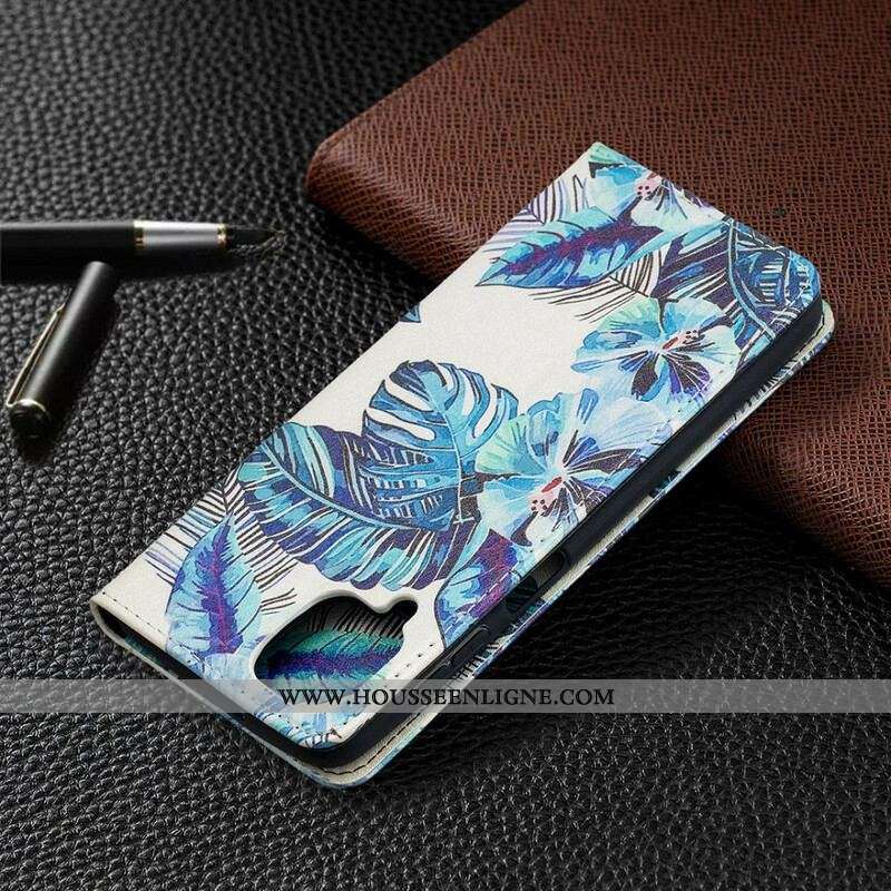 Flip Cover Samsung Galaxy A12 / M12 Feuilles