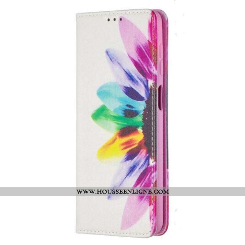 Flip Cover Samsung Galaxy A12 / M12 Fleur Aquarelle