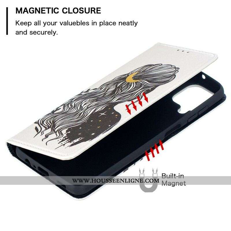 Flip Cover Samsung Galaxy A12 / M12 Jolie Chevelure