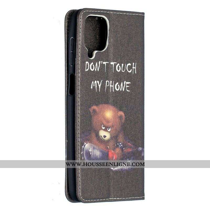 Flip Cover Samsung Galaxy A12 / M12 Ours Dangereux