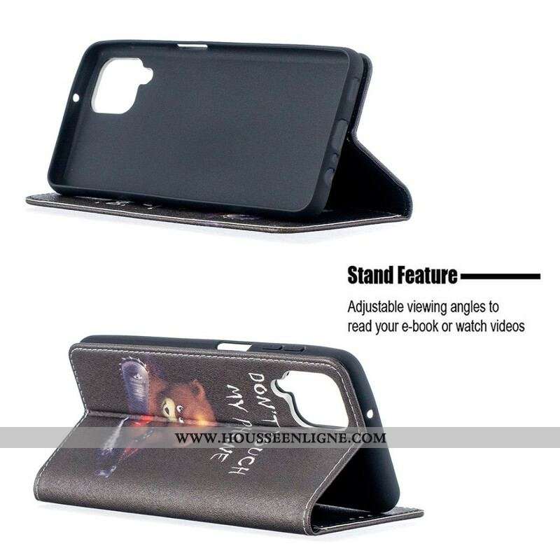 Flip Cover Samsung Galaxy A12 / M12 Ours Dangereux