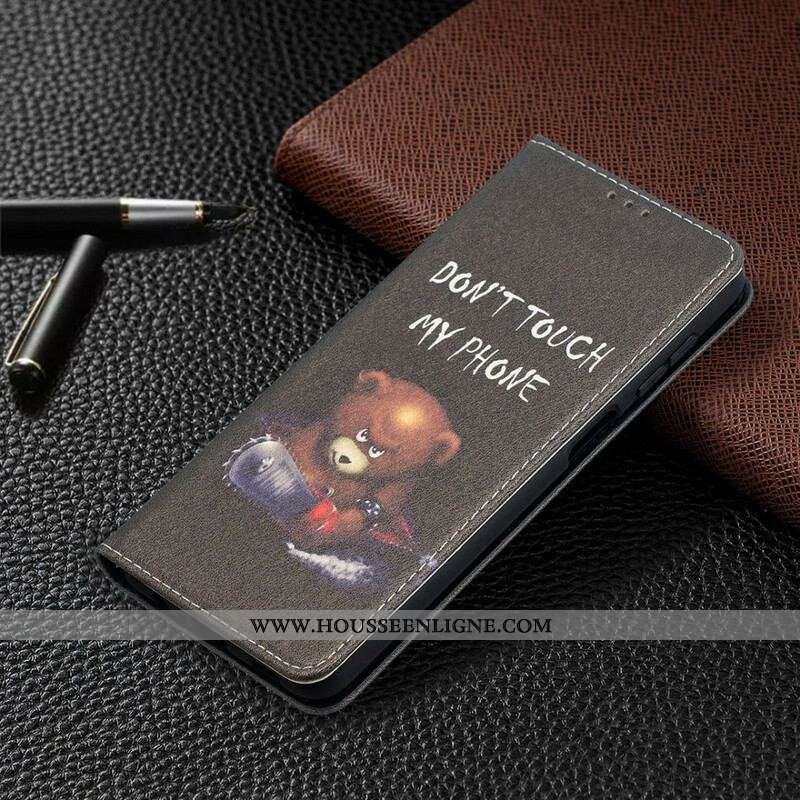 Flip Cover Samsung Galaxy A12 / M12 Ours Dangereux