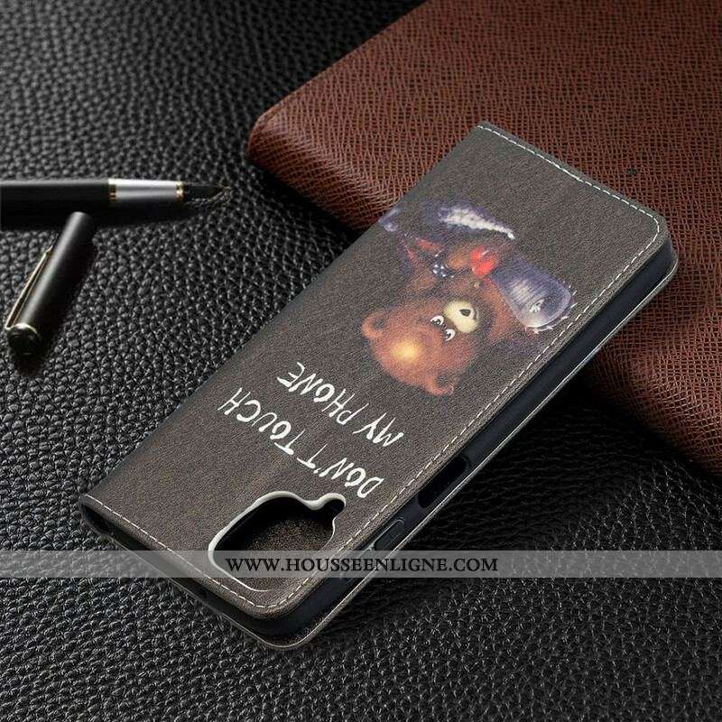 Flip Cover Samsung Galaxy A12 / M12 Ours Dangereux