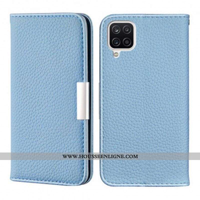 Flip Cover Samsung Galaxy A12 / M12 Simili Cuir Litchi Ultra Chic