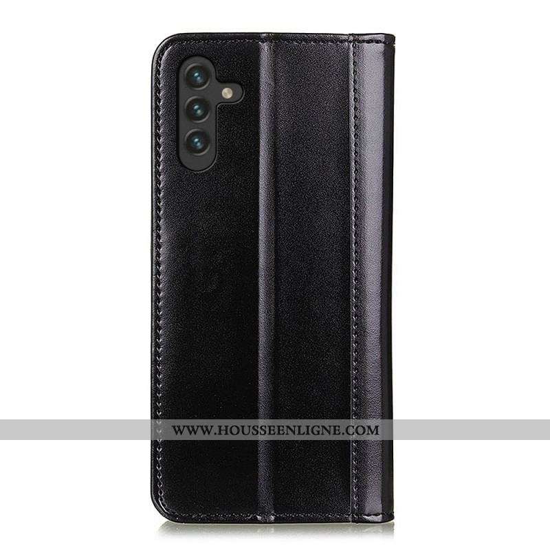 Flip Cover Samsung Galaxy A13 5G / A04s Cuir Fendu Brillant