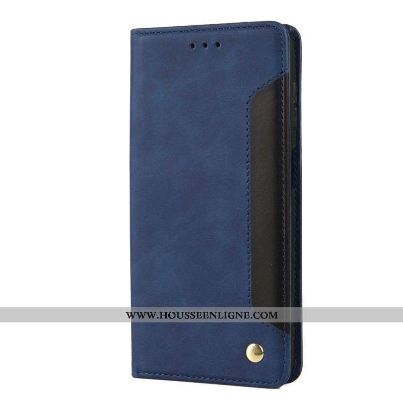Flip Cover Samsung Galaxy A13 5G / A04s Effet Cuir Business Bicolore