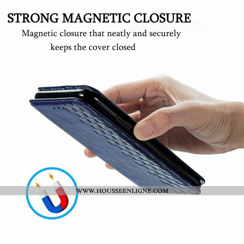 Flip Cover Samsung Galaxy A13 5G / A04s Effet Cuir Texture Diamant