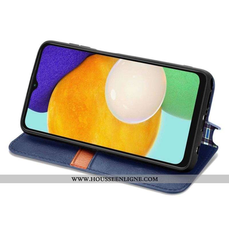 Flip Cover Samsung Galaxy A13 5G / A04s Effet Cuir Texture Diamant
