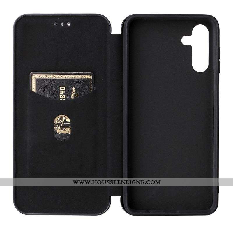Flip Cover Samsung Galaxy A13 5G / A04s Fibre Carbone