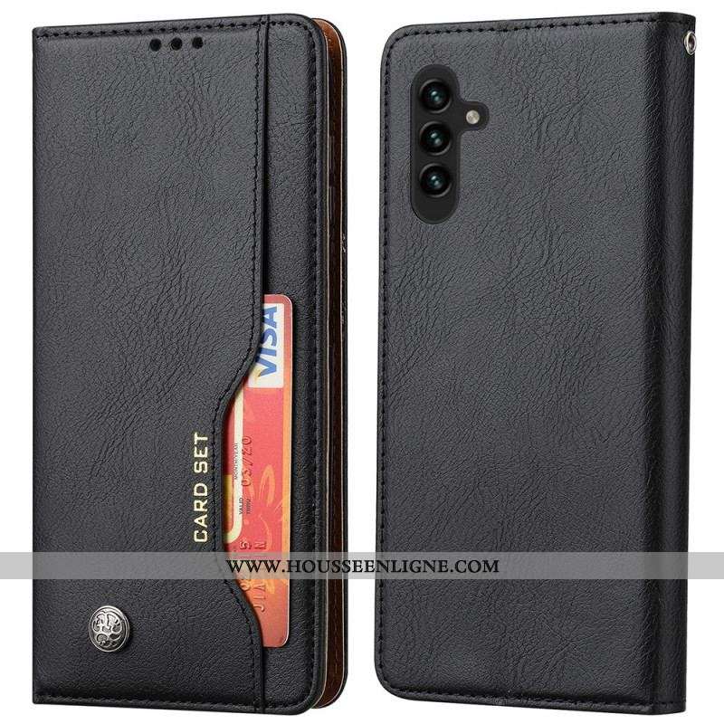Flip Cover Samsung Galaxy A13 5G / A04s Simili Cuir Porte-Cartes