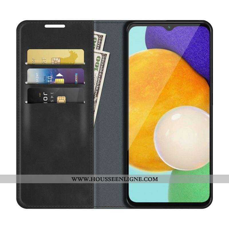 Flip Cover Samsung Galaxy A13 5G / A04s Style Cuir Design