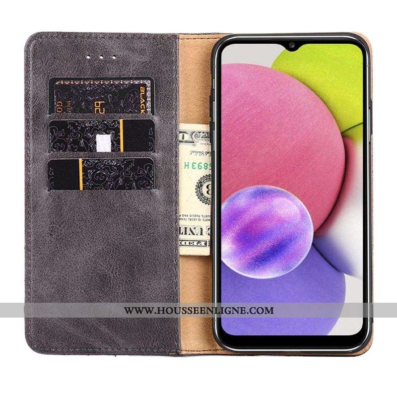 Flip Cover Samsung Galaxy A13 5G / A04s Style Cuir Rivet