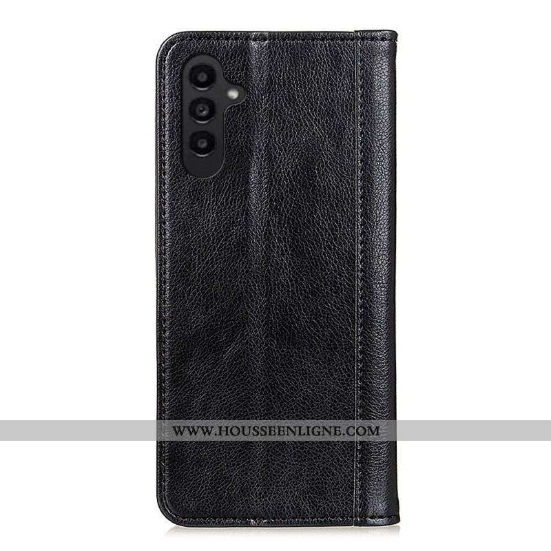 Flip Cover Samsung Galaxy A14 5G / A14 Cuir Fendu Stylé