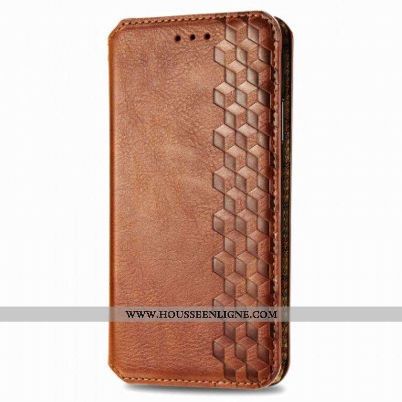 Flip Cover Samsung Galaxy A42 5G Effet Cuir Texture Diamant