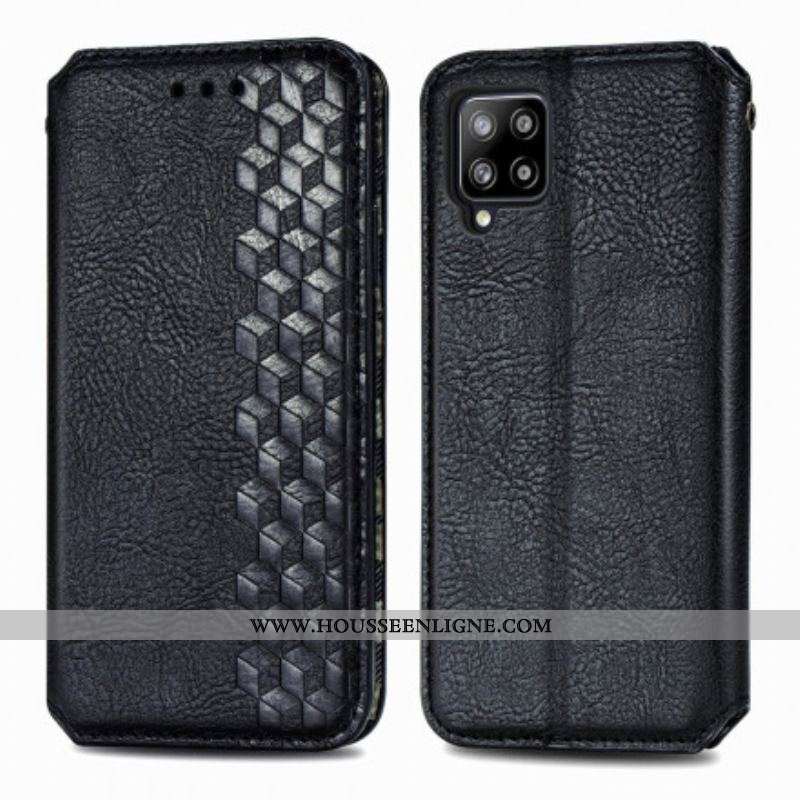 Flip Cover Samsung Galaxy A42 5G Effet Cuir Texture Diamant