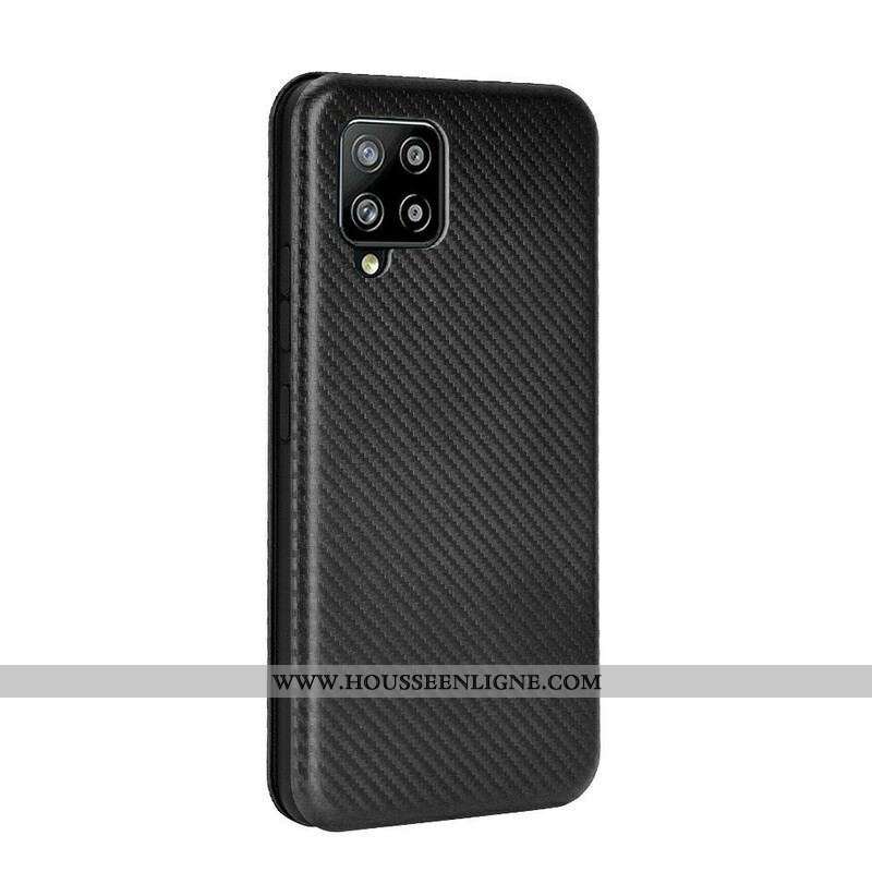 Flip Cover Samsung Galaxy A42 5G Fibre Carbone