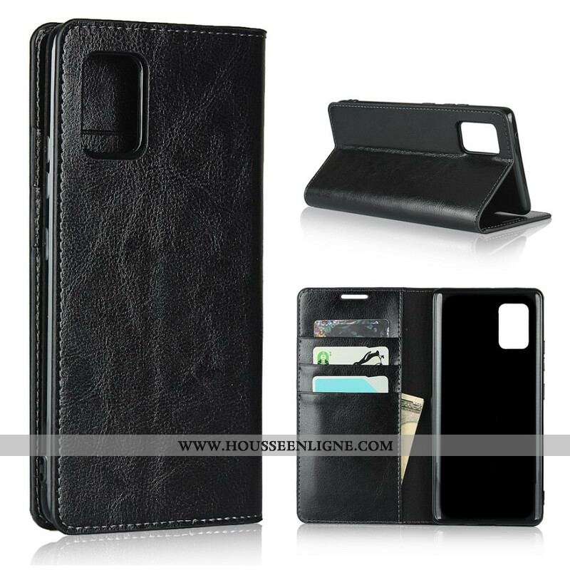 Flip Cover Samsung Galaxy A51 5G Cuir Véritable