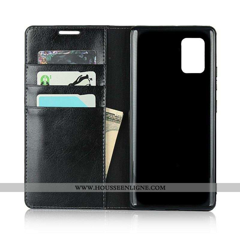 Flip Cover Samsung Galaxy A51 5G Cuir Véritable