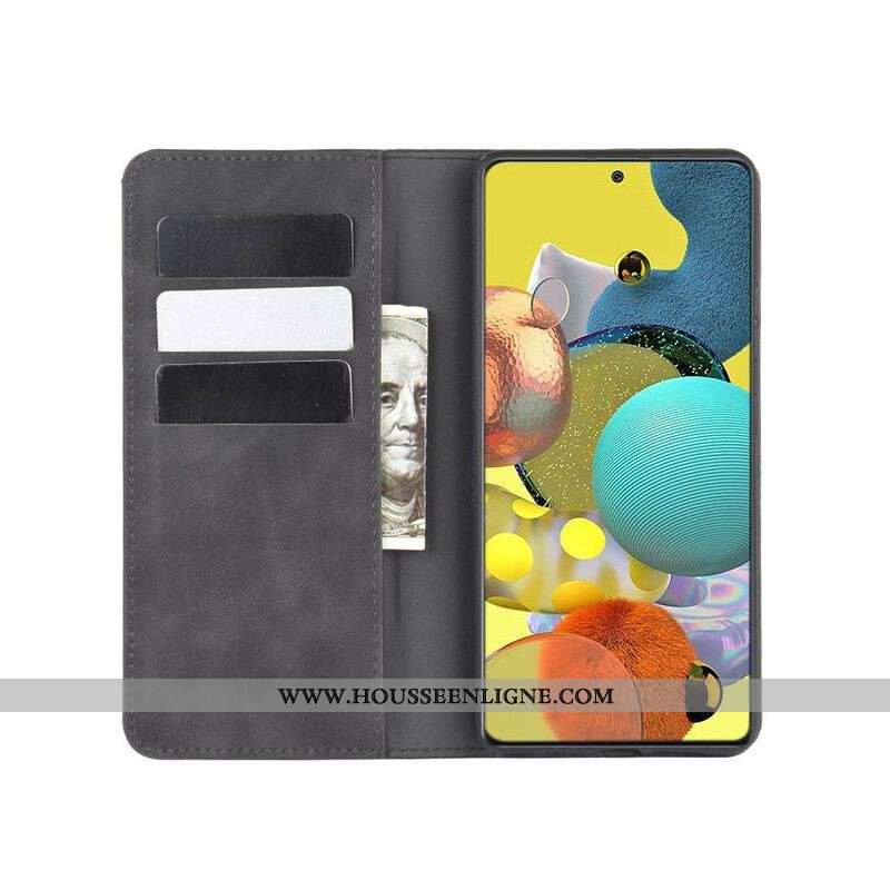 Flip Cover Samsung Galaxy A51 5G Effet Cuir Douceur