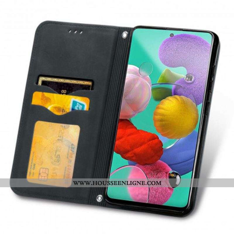 Flip Cover Samsung Galaxy A51 5G Simili Cuir Vintage