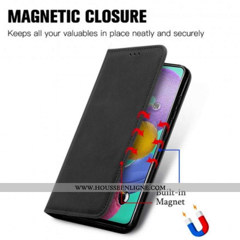 Flip Cover Samsung Galaxy A51 5G Simili Cuir Vintage