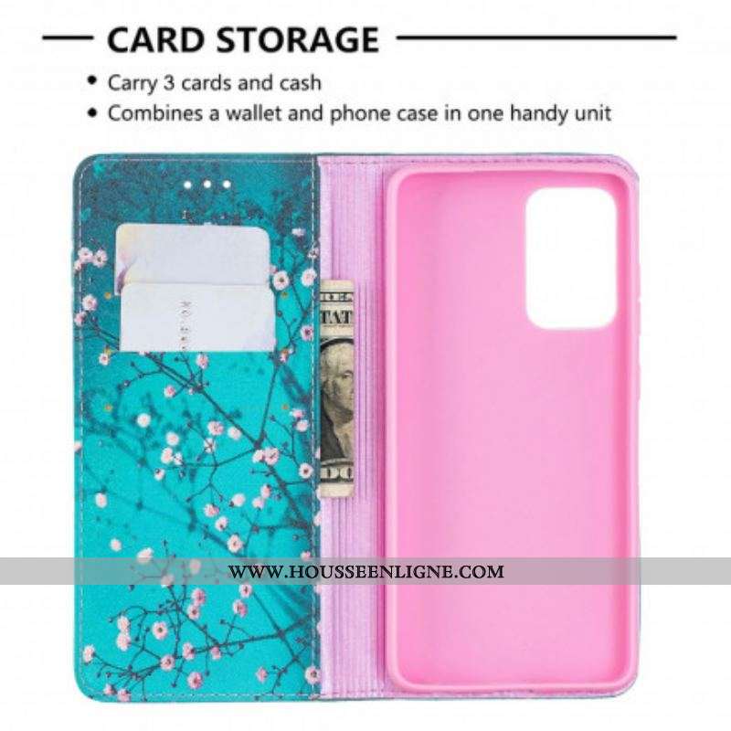 Flip Cover Samsung Galaxy A52 4G / A52 5G / A52s 5G Branches Fleuries