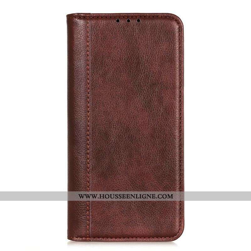 Flip Cover Samsung Galaxy A52 4G / A52 5G / A52s 5G Cuir Litchi Fendu Élégance